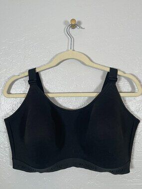 Cacique Women Plus Size 42DDD Black Cotton Lightly Lined Scoop Bra No Wire